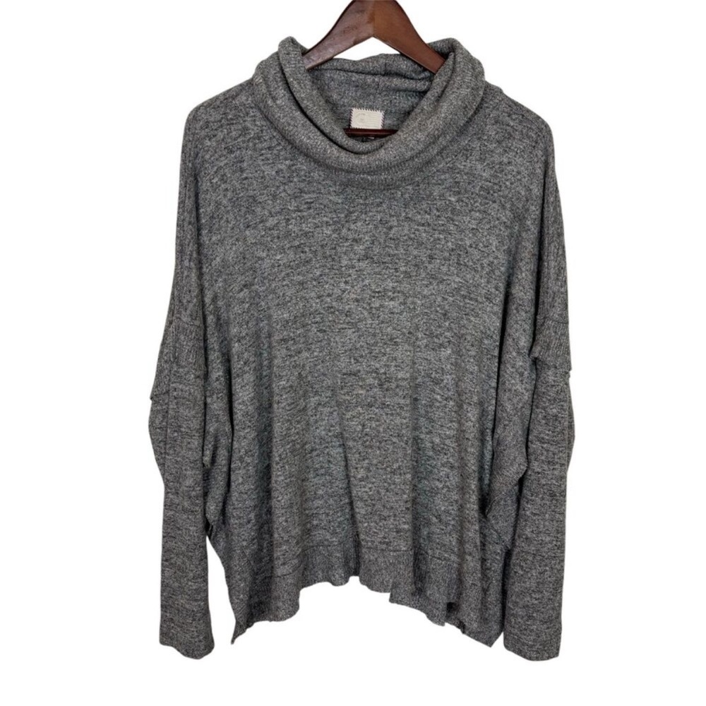 Anthropologie Gray Cowl Neck Sweater